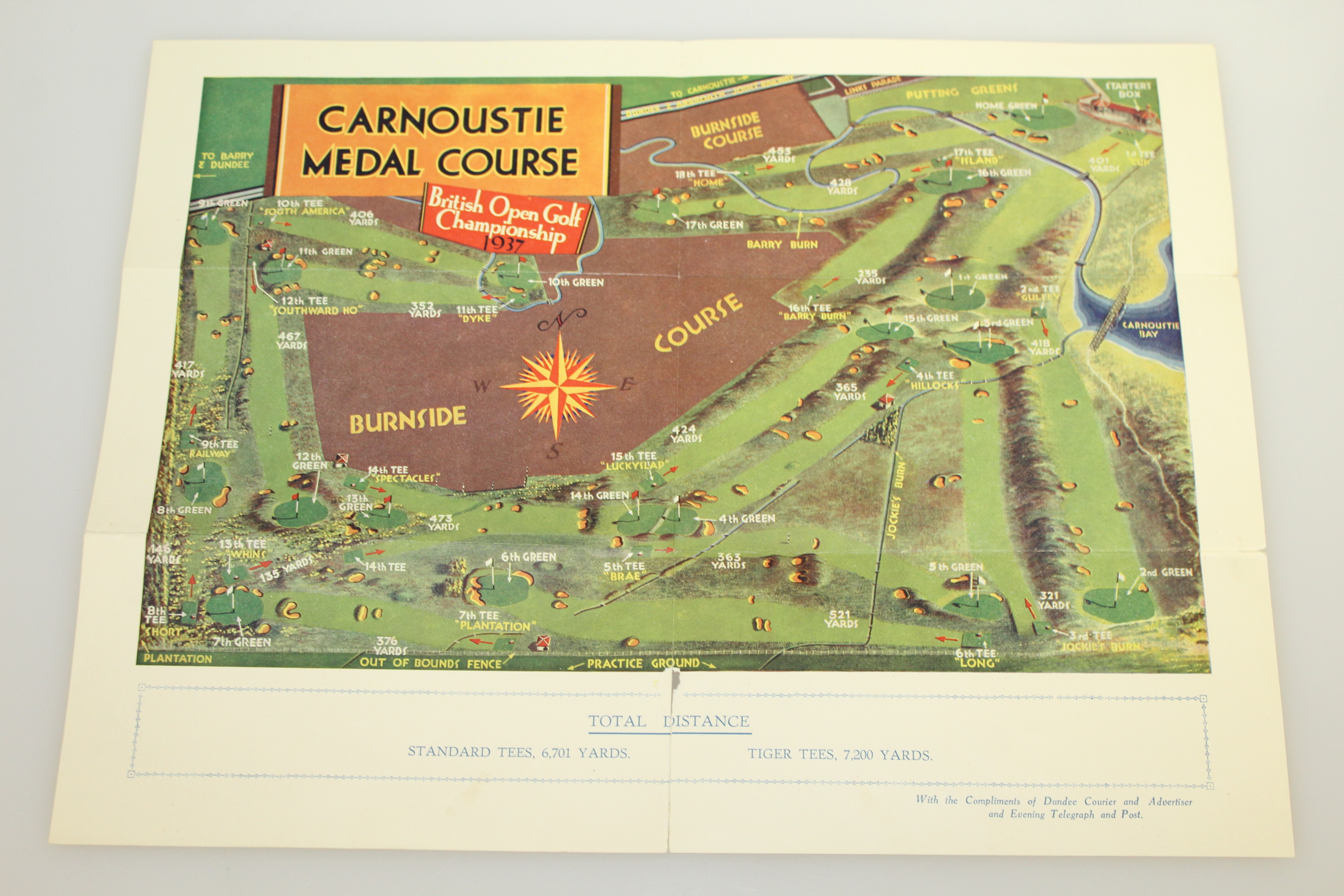 Lot Detail 1937 British Open Golf Championship Plan in