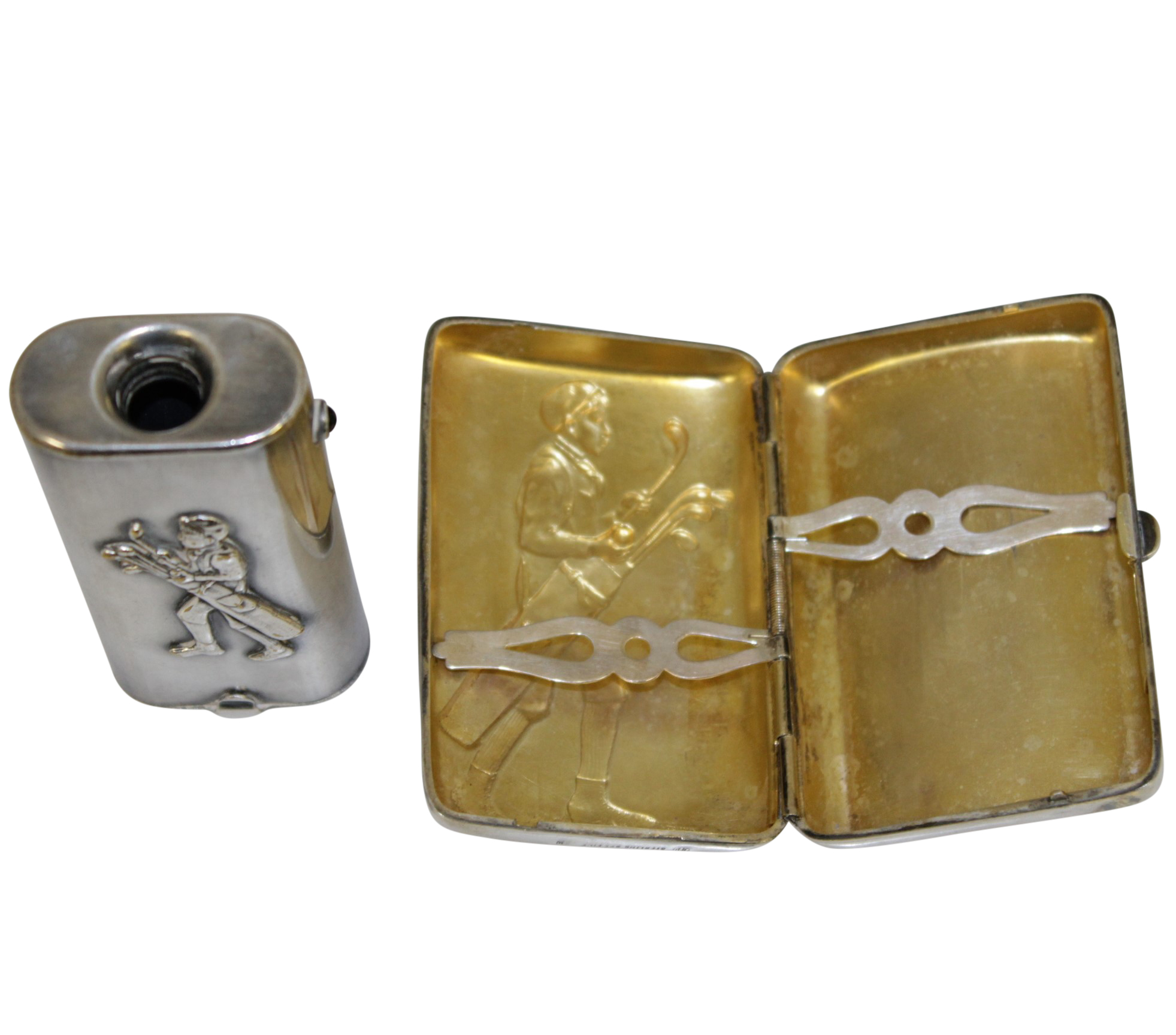 Lot Detail Vintage Lighter & Sterling Silver Match Safe Very Good