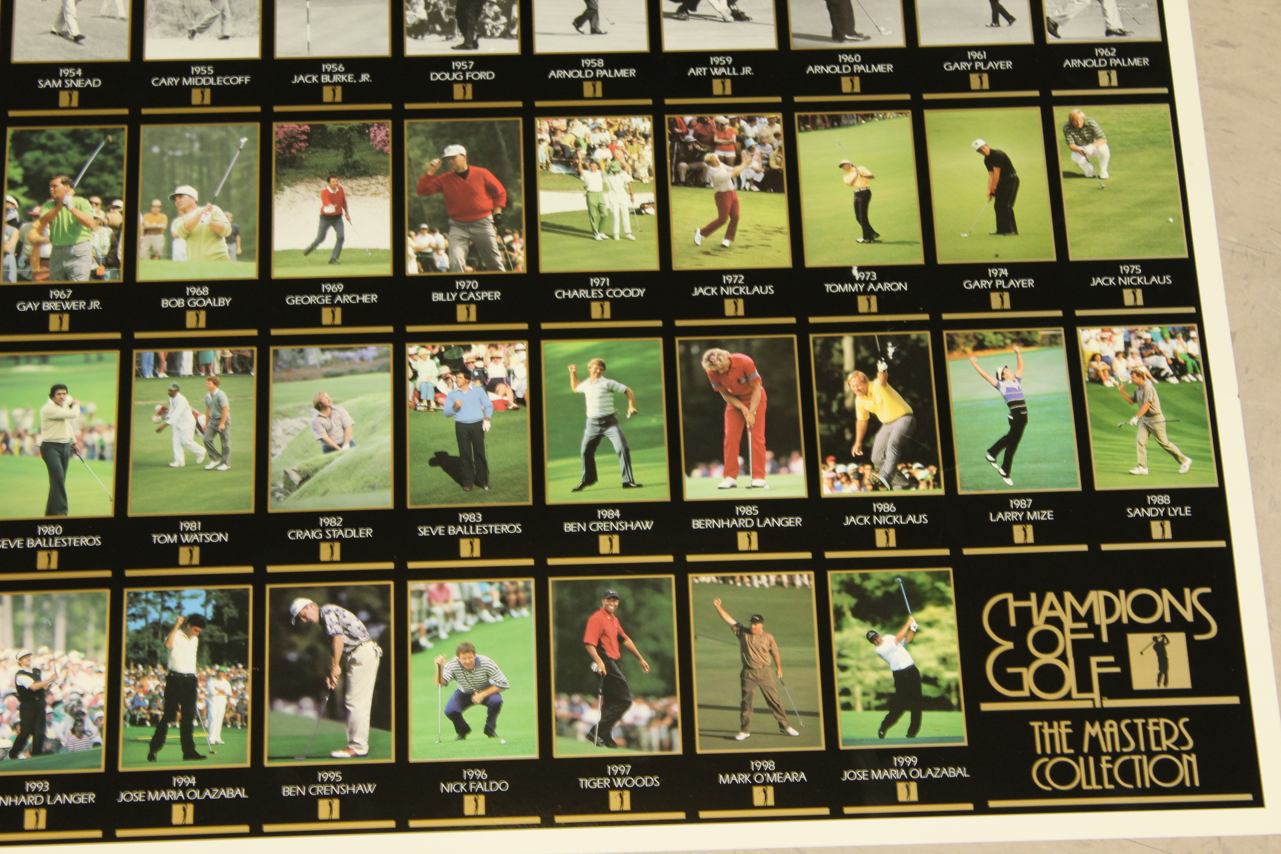 Lot Detail Champions of Golf 'The Masters Collection' Uncut Sheet of Golf Cards