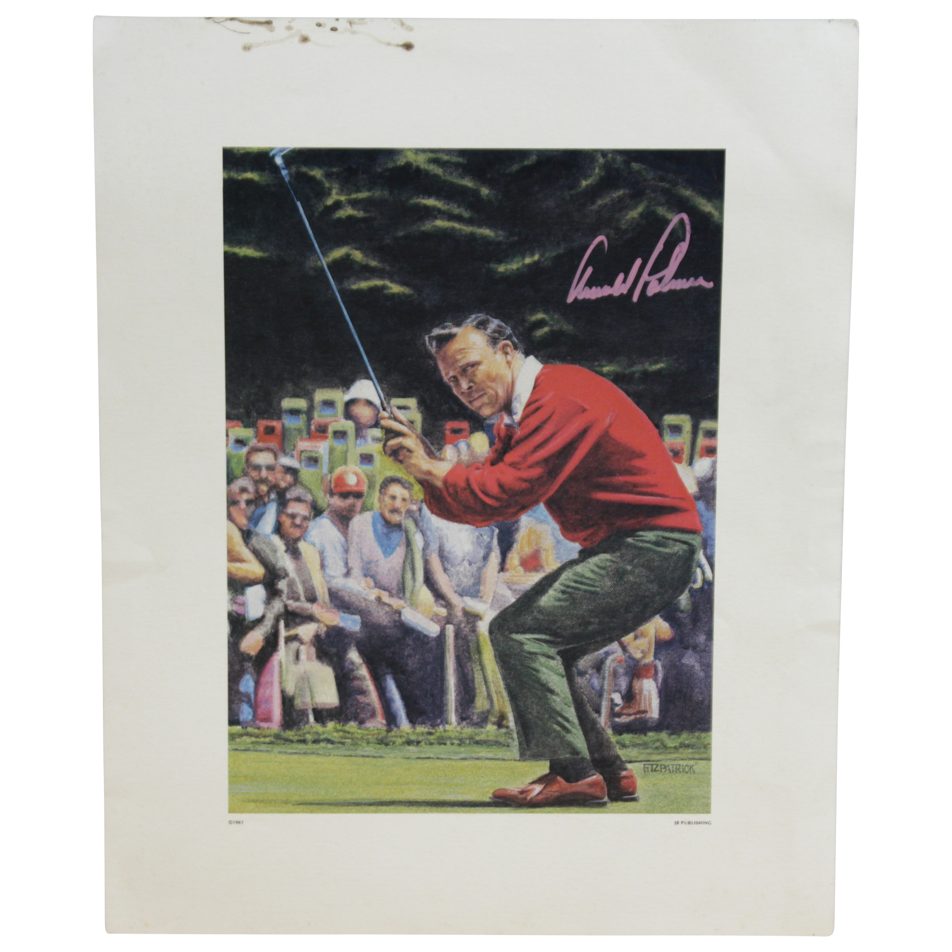 Lot Detail Arnold Palmer Signed 1987 Fitzpatrick Print Wayne Beck