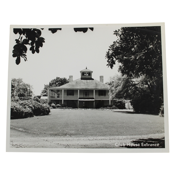Lot Detail Vintage Augusta National GC Clubhouse Entrance Photo by