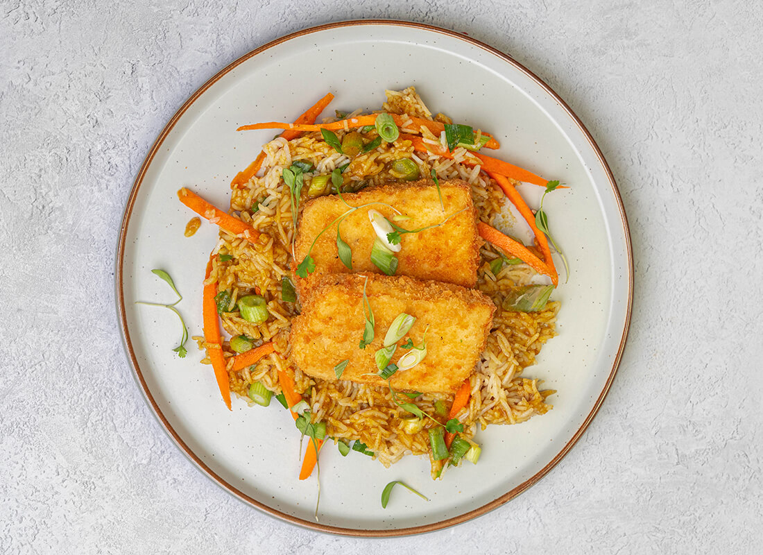 Tofu Katsu + Steamed rice The Good Prep