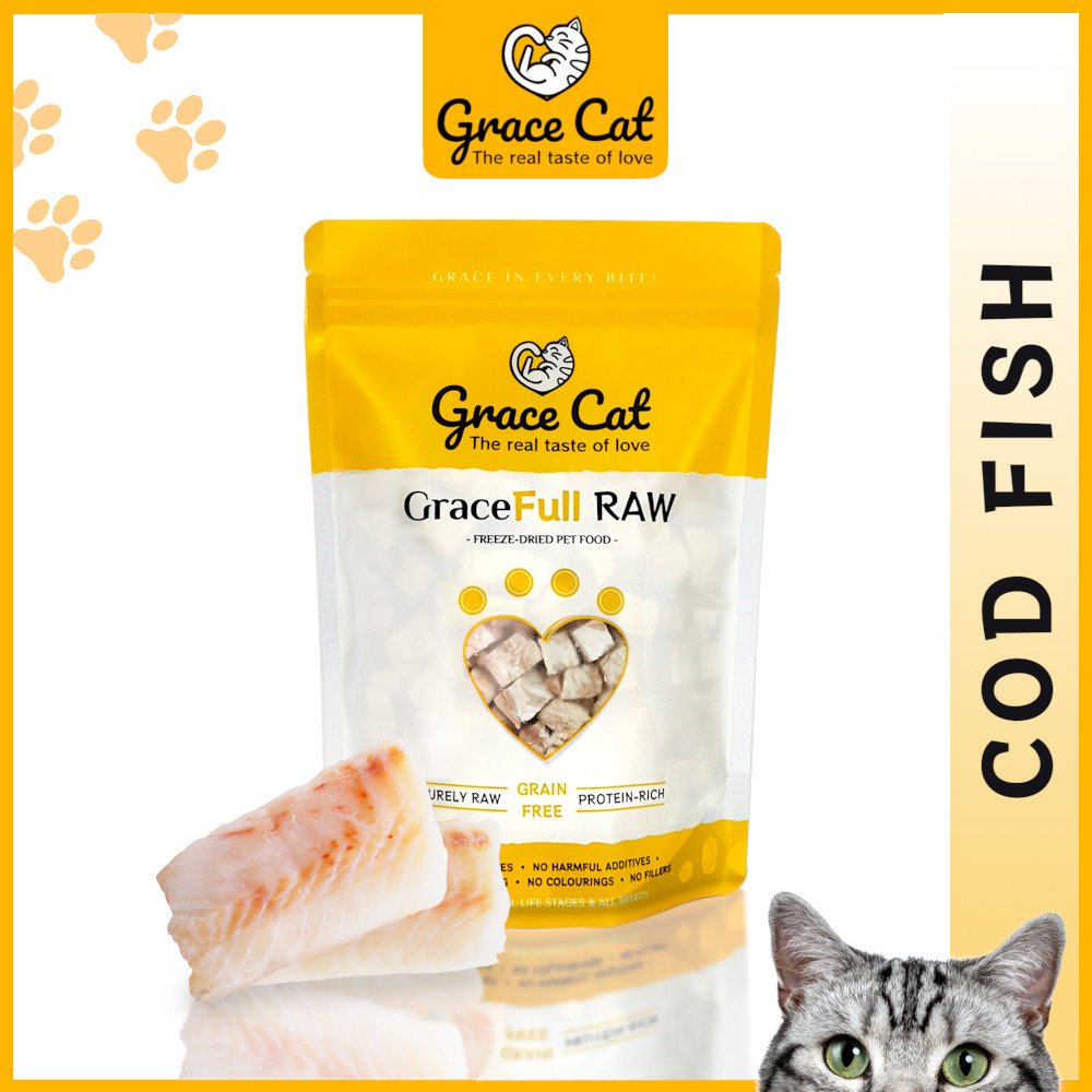 GraceFull RAW Freezedried Cod Fish 80g Grace Cat