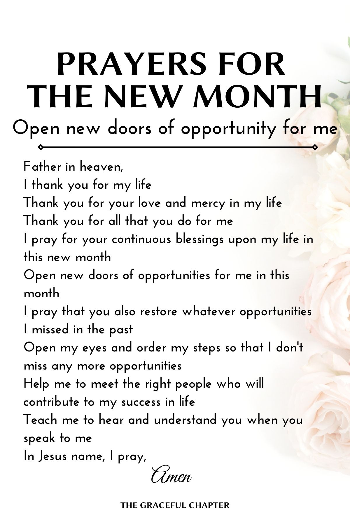 13 Prayers For The New Month The Graceful Chapter