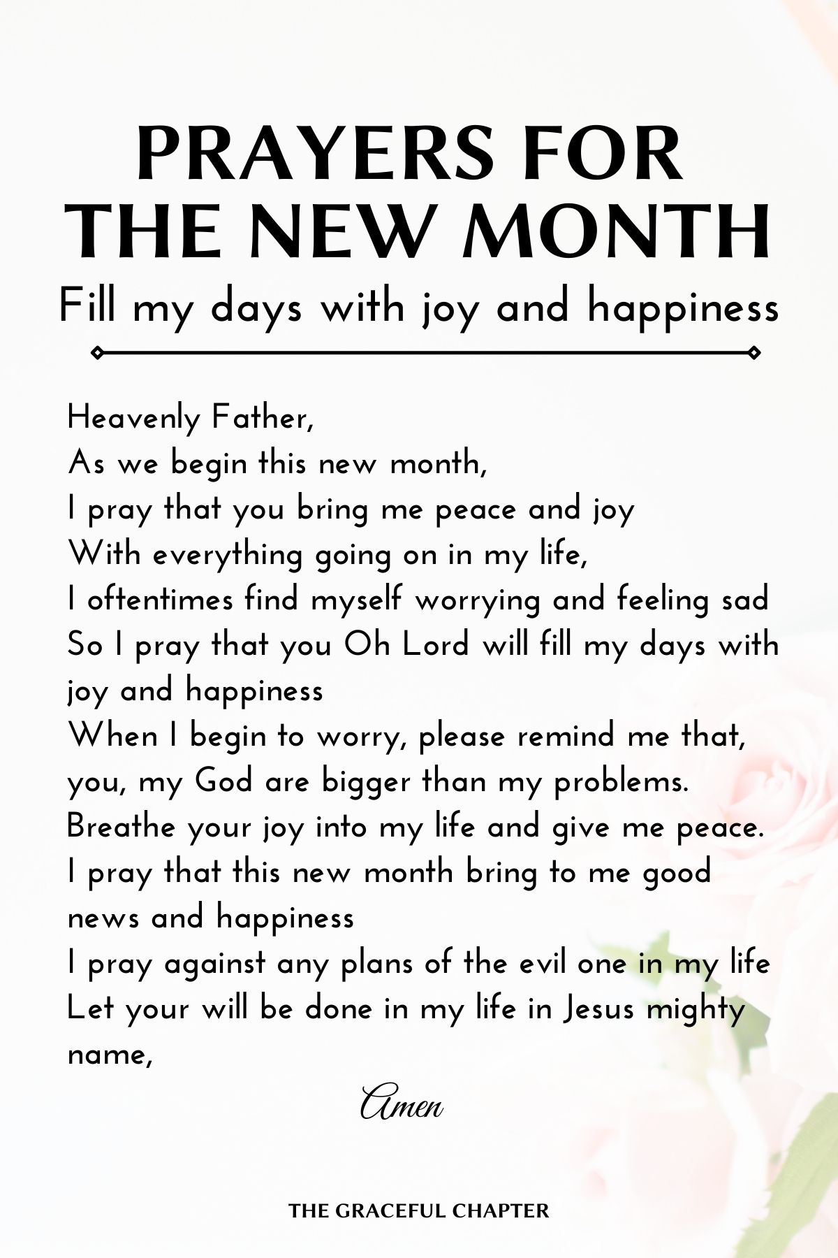 13 Prayers For The New Month The Graceful Chapter