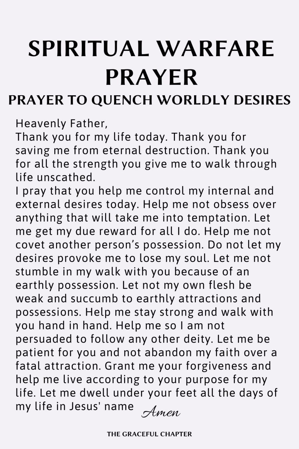 5 Spiritual Warfare Prayer Points And Prayers The Graceful Chapter