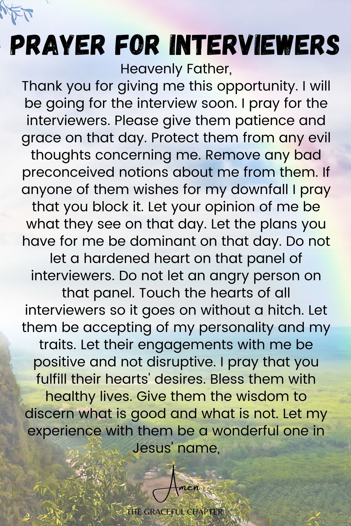 13 Prayers For A Job Interview The Graceful Chapter