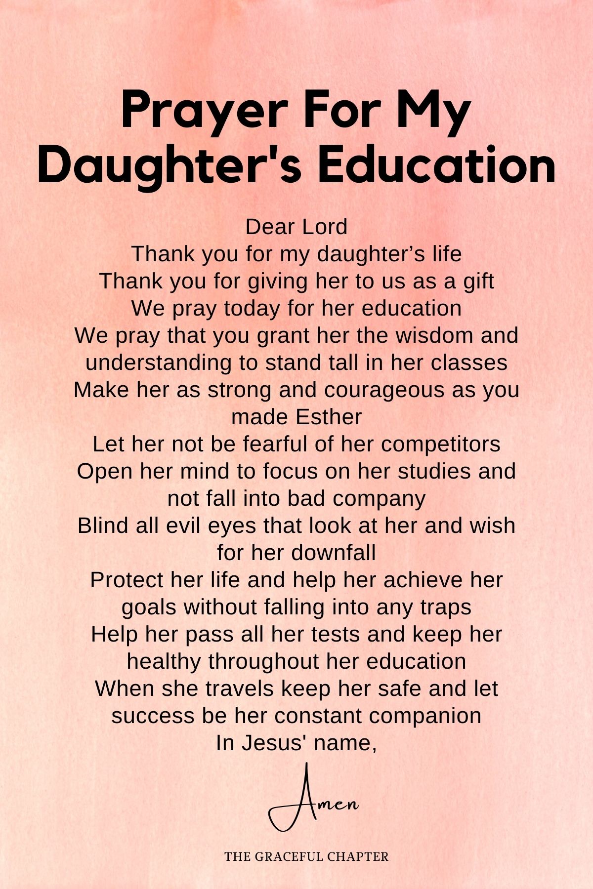 9 Prayers For My Daughter The Graceful Chapter