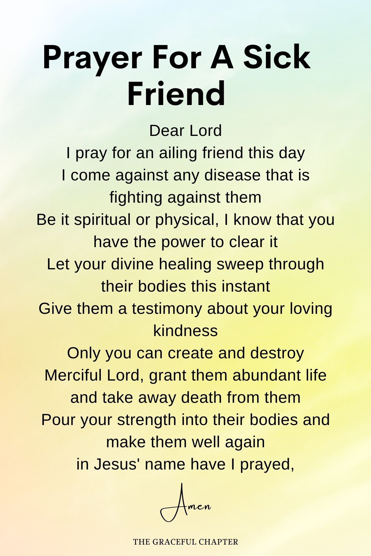 12 Prayers For Friends The Graceful Chapter