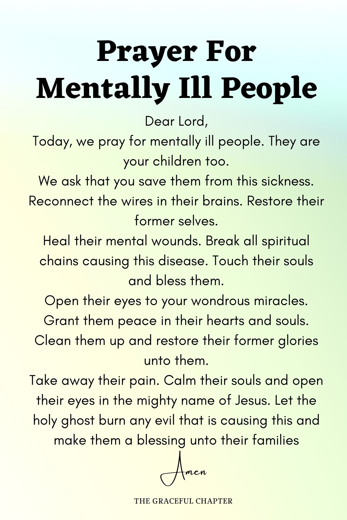 10 Prayers For Mental Health The Graceful Chapter