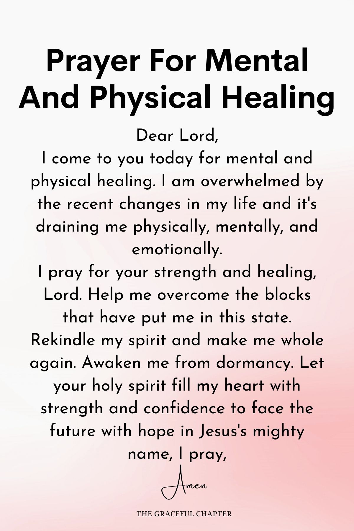 10 Prayers For Mental Health The Graceful Chapter