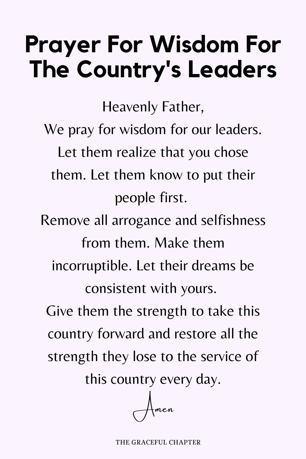 8 Important Prayers For The Country The Graceful Chapter
