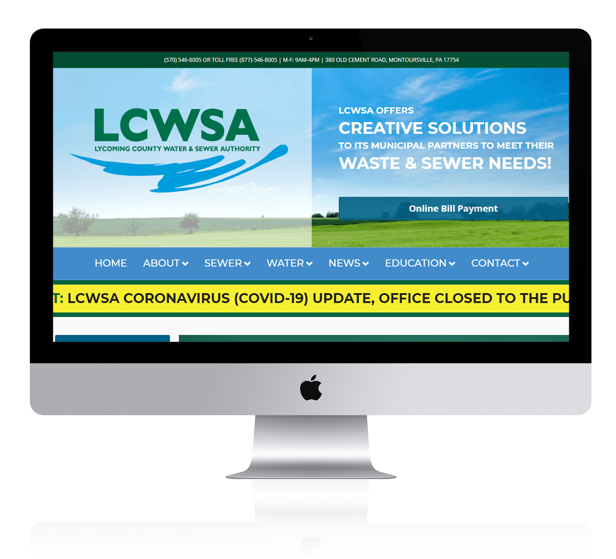 County Water & Sewer Authority site The Graphic Hive