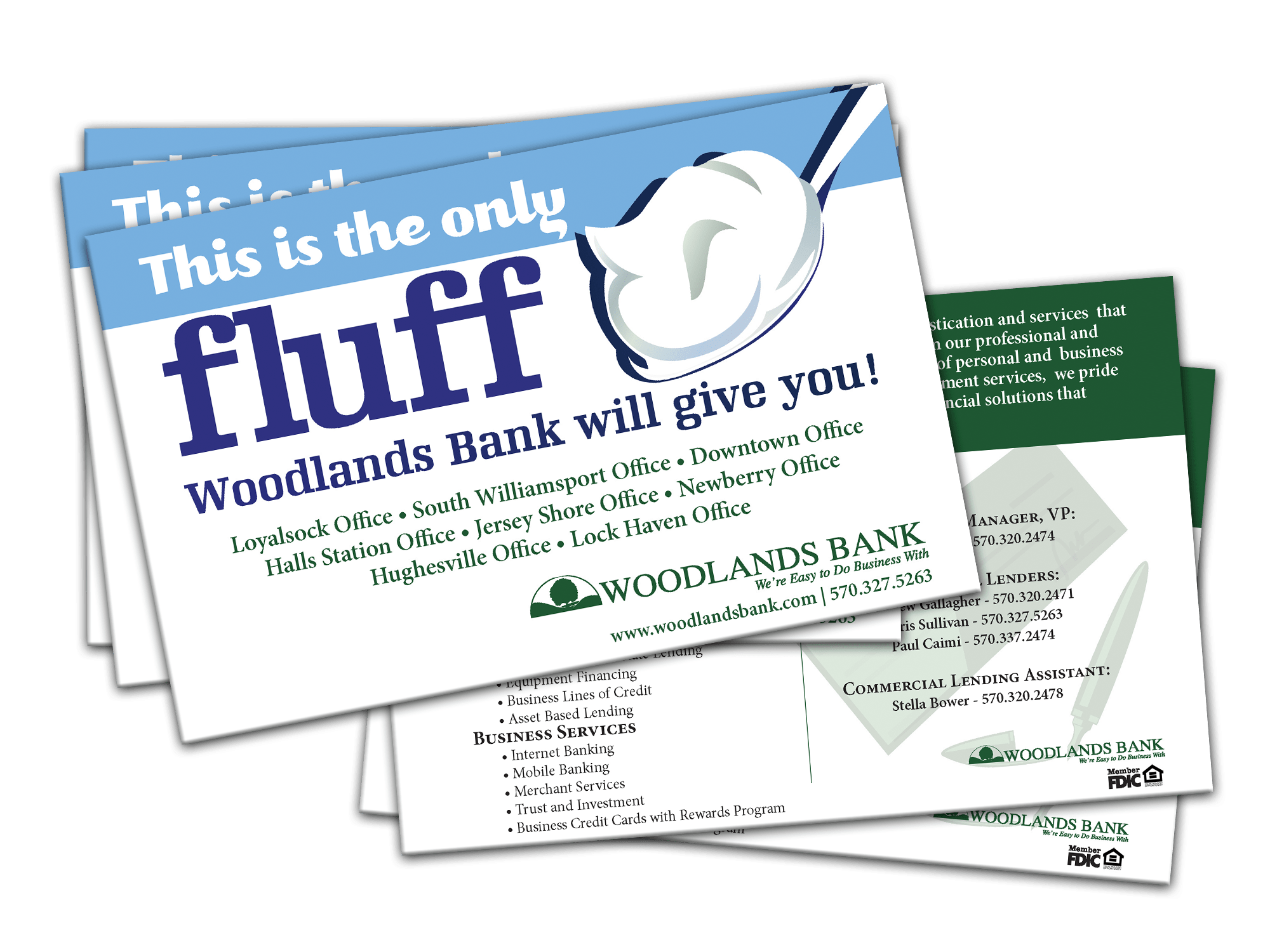 Woodlands Bank Direct Mail Postcards The Graphic Hive