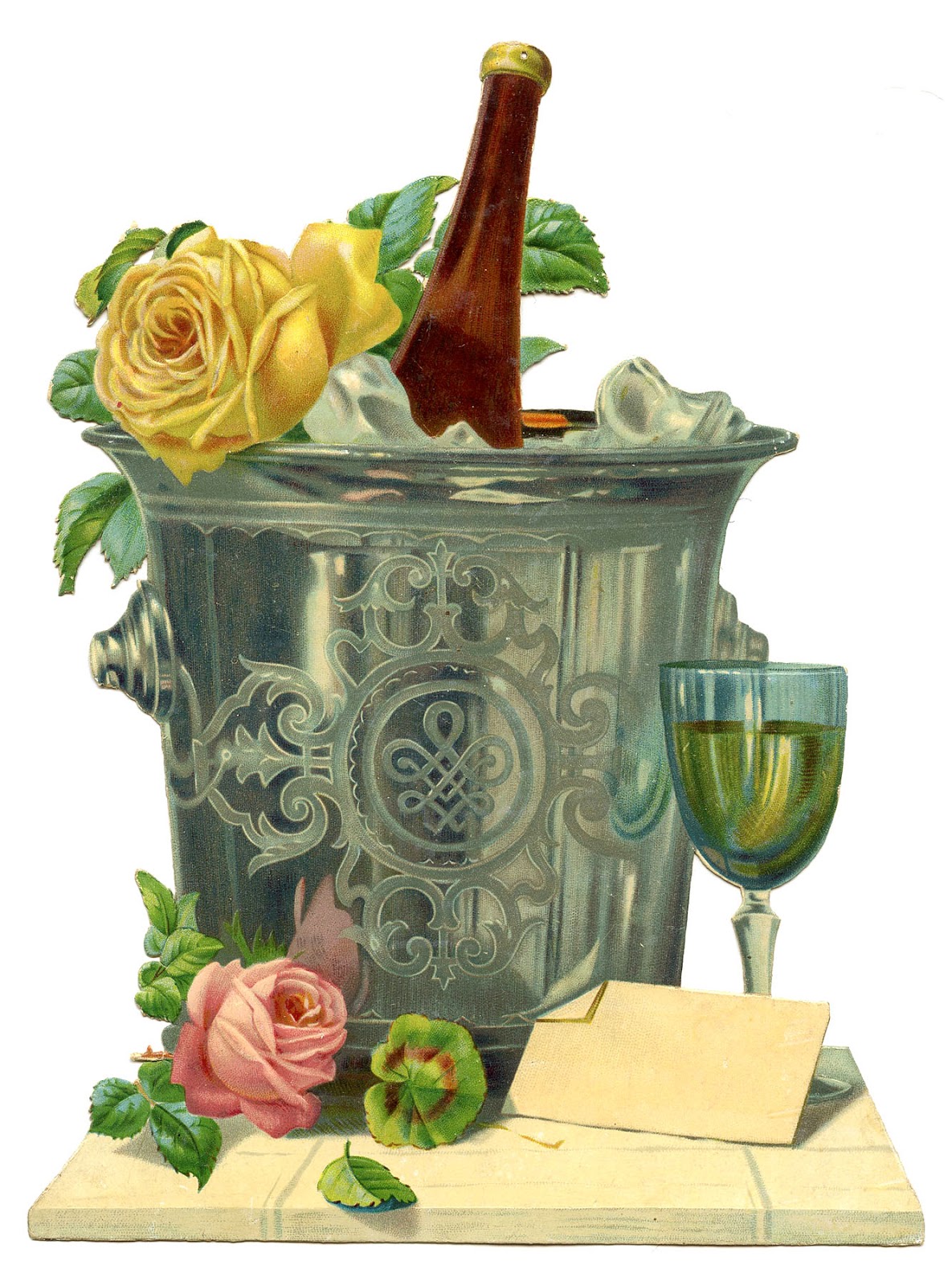 New Year Graphic Champagne Bucket The Graphics Fairy