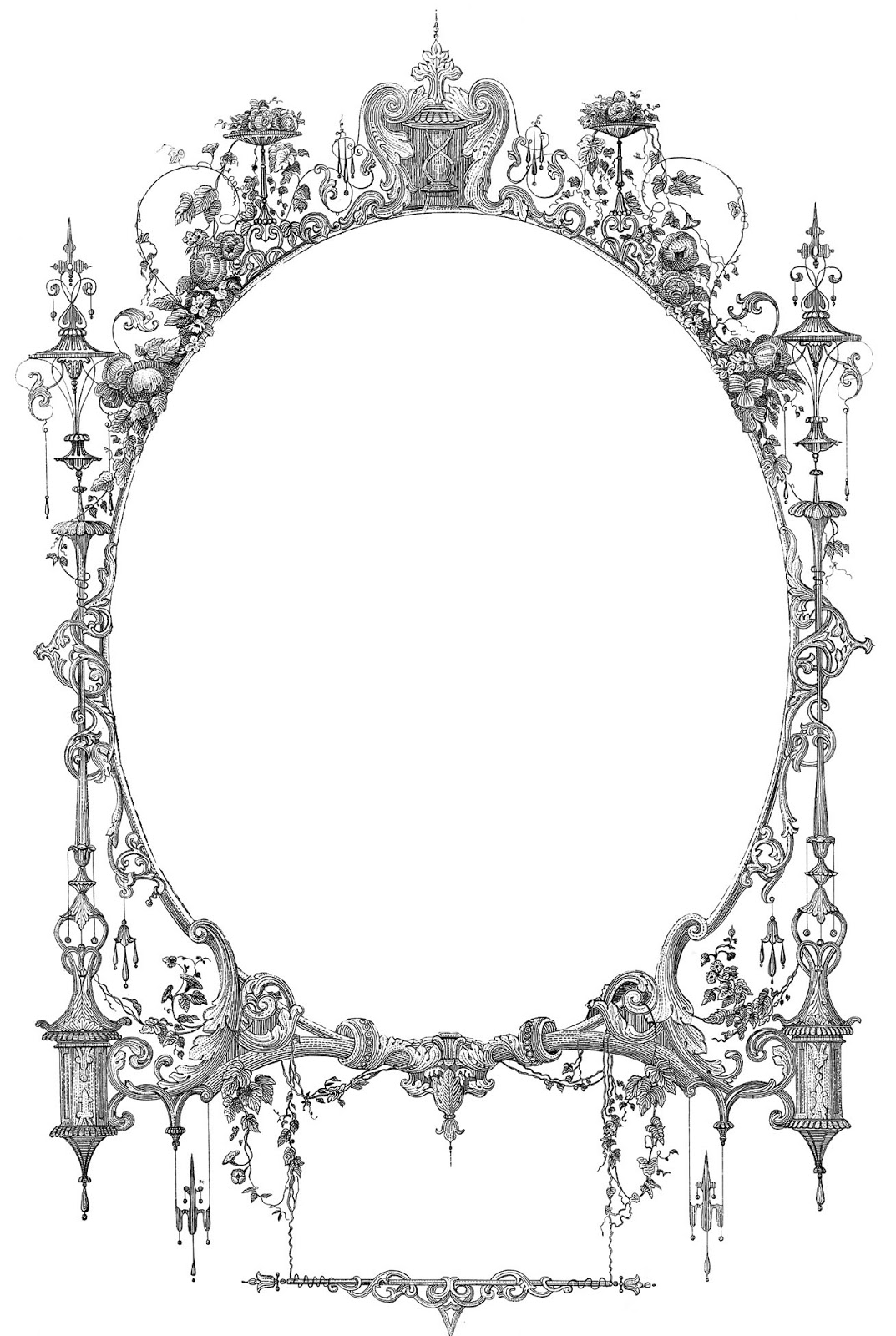 Vintage Ephemera Image Amazing Frame The Graphics Fairy