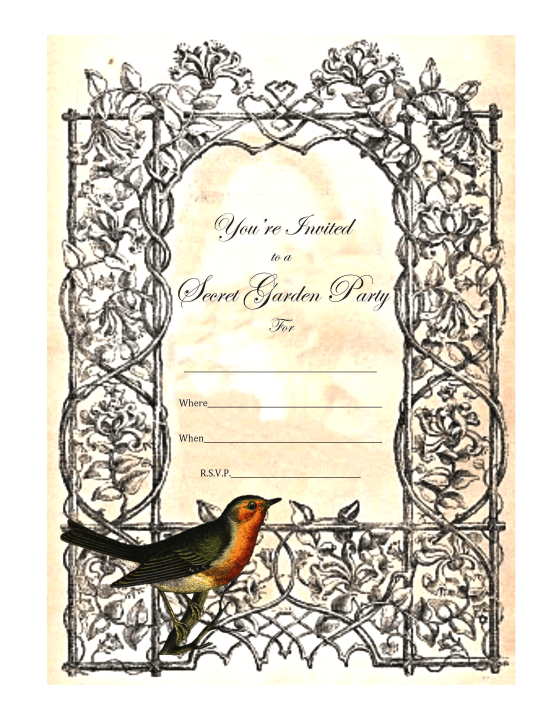 Secret Garden Tea Party Invitations Reader Featured Project The