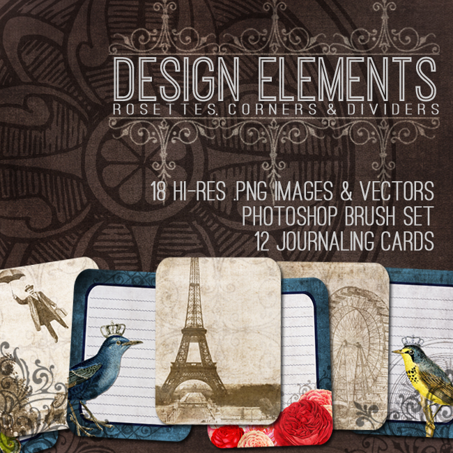 Wonderful Design Elements Bundle! TGF Premium The Graphics Fairy