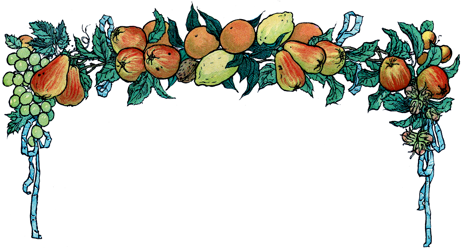 Free Vintage Fruit Garland Image! The Graphics Fairy