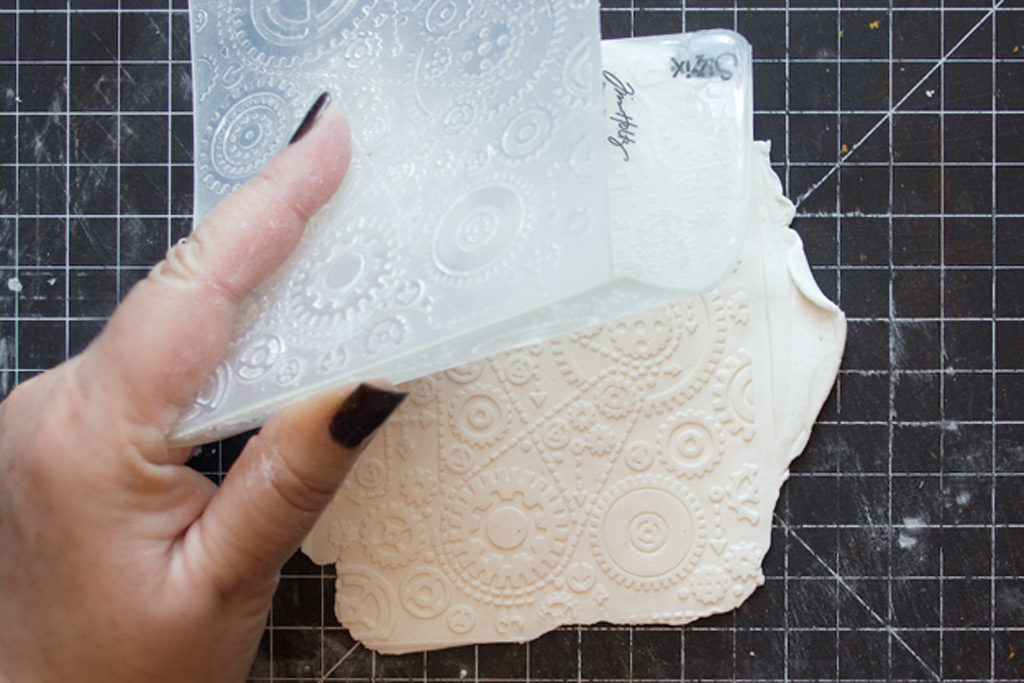 Embossed Paper Clay Technique using Embossing Folders! The Graphics