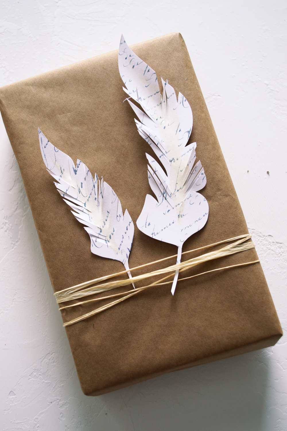 DIY French Script Paper Feathers Project + free printable