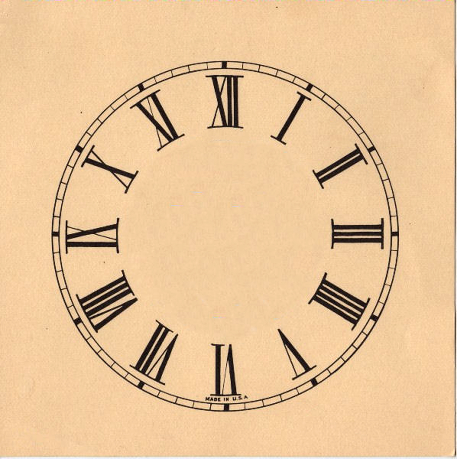 Free Printable Clock Template