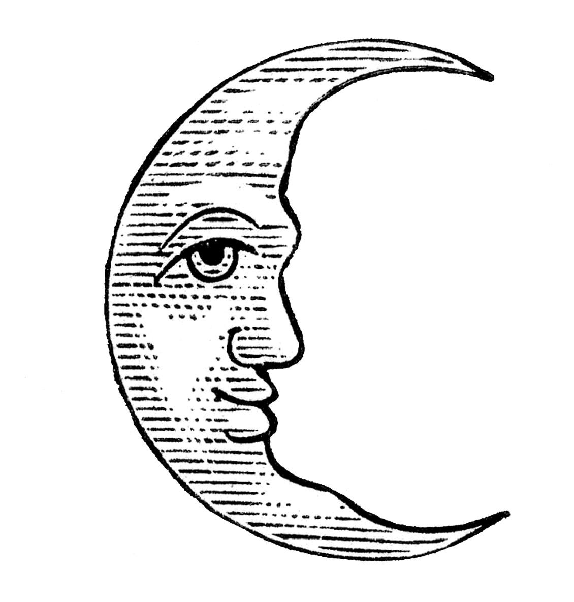 List 32+ Pictures man in the moon clipart black and white Sharp