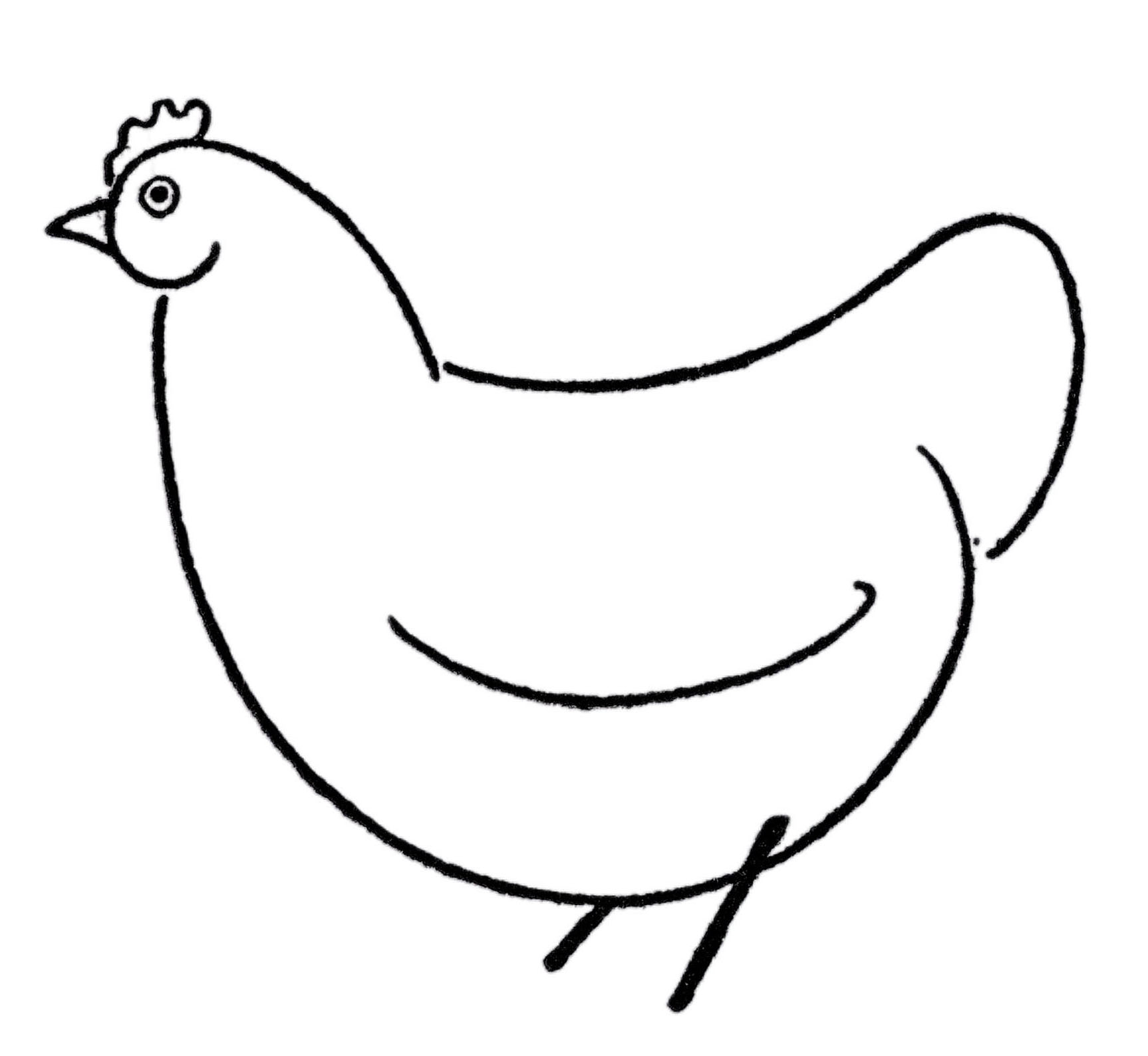 Draw a Chicken Easy (6 Simple Steps)! The Graphics Fairy