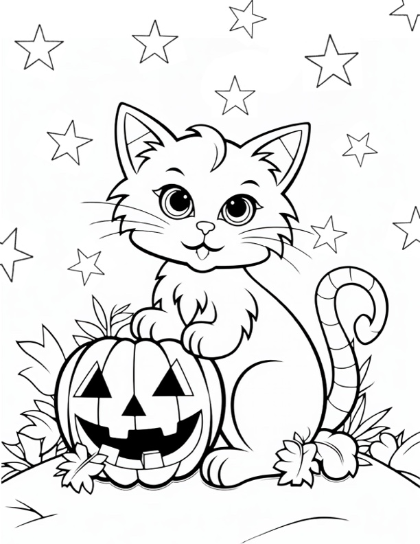 12 Printable Halloween Coloring Sheets (Unique)! The Graphics Fairy