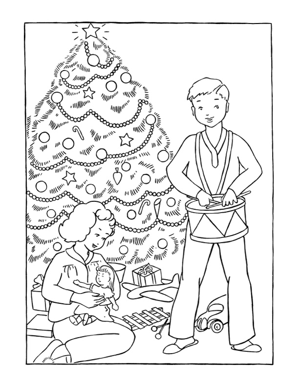 4 Christmas Tree Coloring Pages! The Graphics Fairy