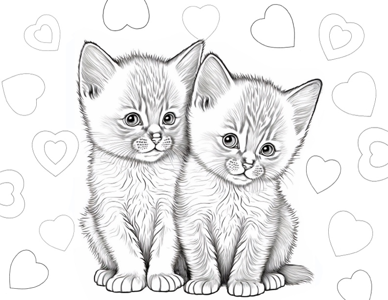 8 Cat Coloring Pages! The Graphics Fairy