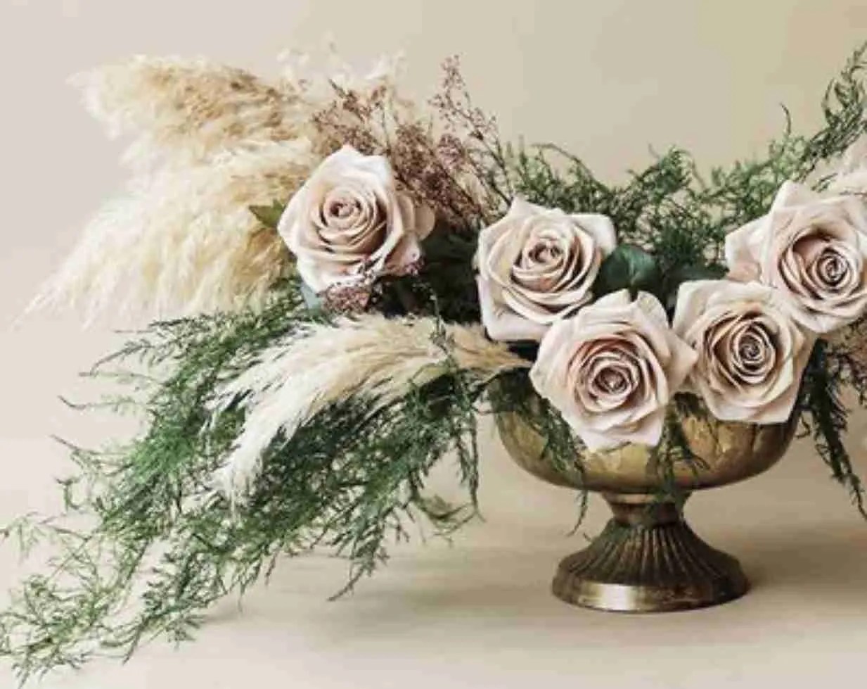 How to Create a Faux Floral Arrangement the gray details