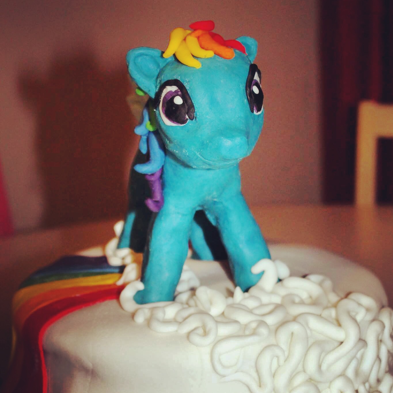 Rainbow Dash Birthday Cake