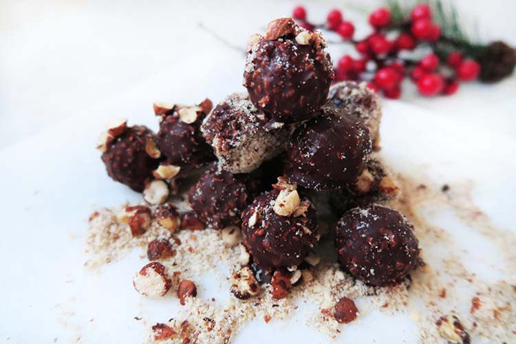 “Ferrero Rocher” Black Bean Chocolate Truffles