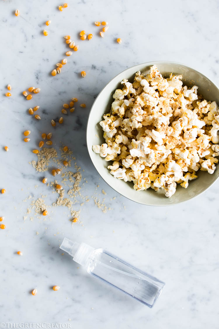 Oil free Vegan Cheese Popcorn