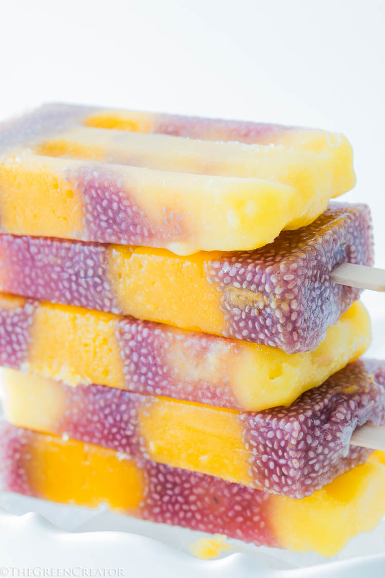 3 Ingredient Mango Hibiscus Popsicles
