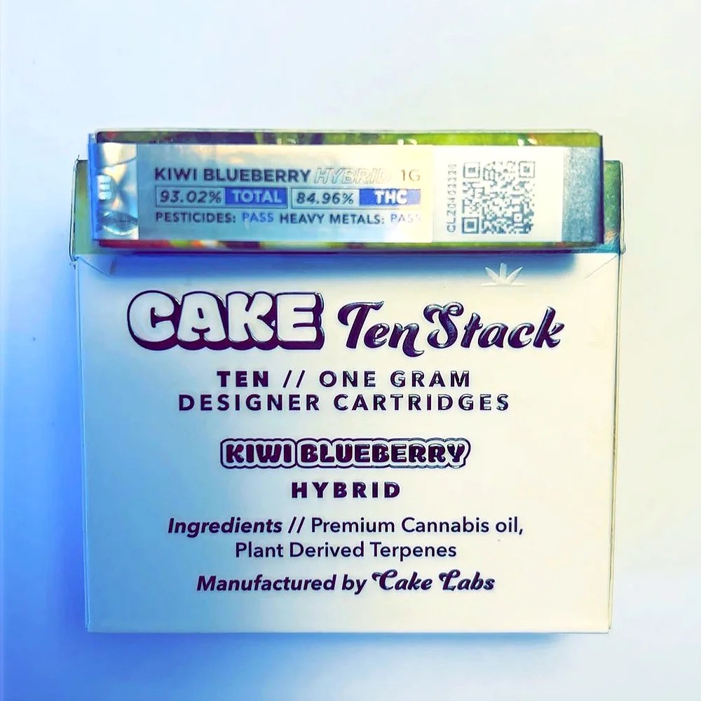 CAKE CARTS KIWI BLUEBERRY 1000 MG CARTRIDGE Weed DC Greenfield