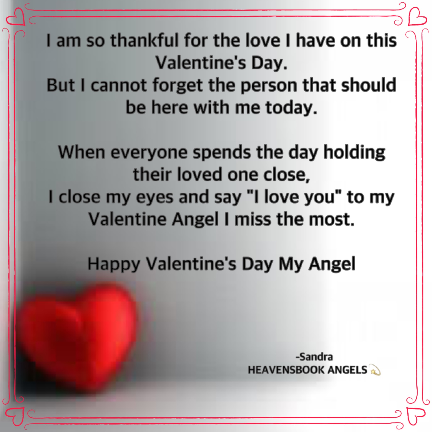 Valentine Angel I Miss the Most The Grief Toolbox