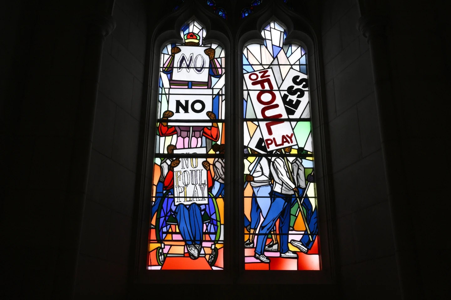 National Cathedral adds racial justicebased stainedglass windows
