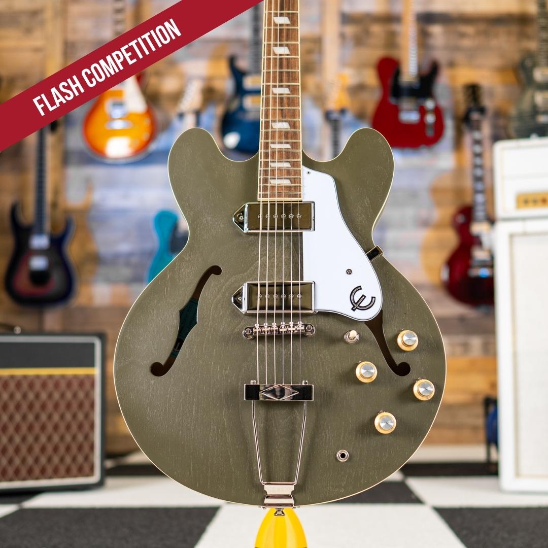 Epiphone Casino in Worn Olive Drab 3 The Guitar Marketplace