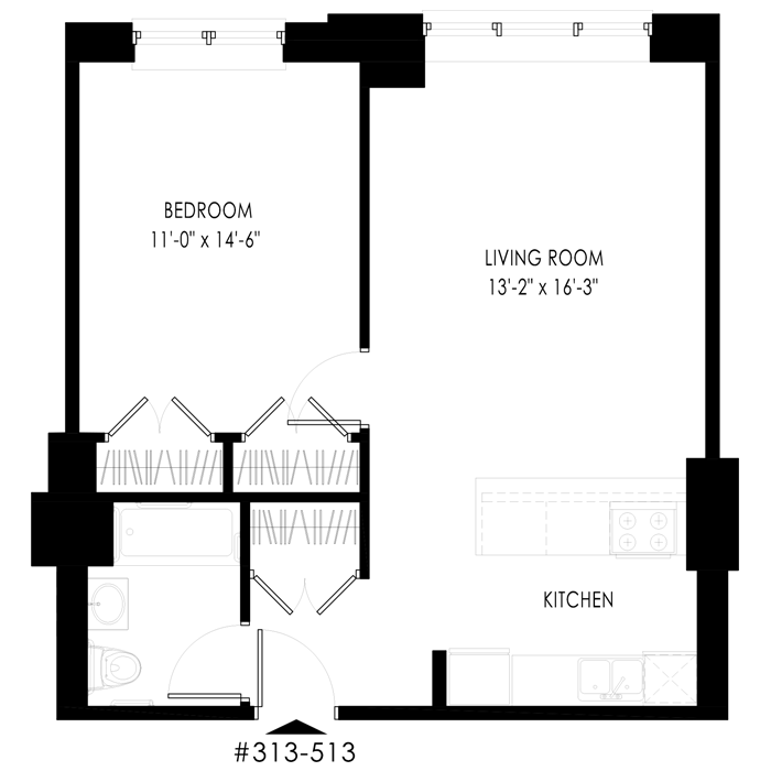 1 bedroom 513 The Hamilton Brooklyn Apartment rentals in Sunset