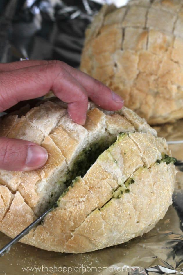 Pesto Cheesy Pull Apart Bread (aka Crack Bread) The Happier Homemaker