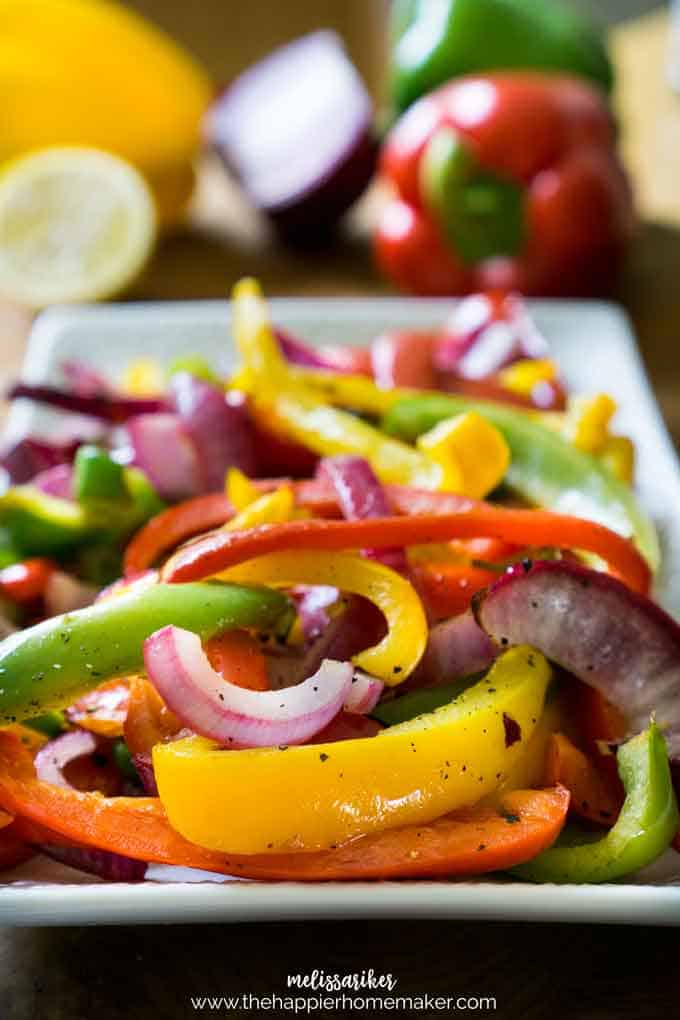 Easy Oven Roasted Bell Peppers The Happier Homemaker