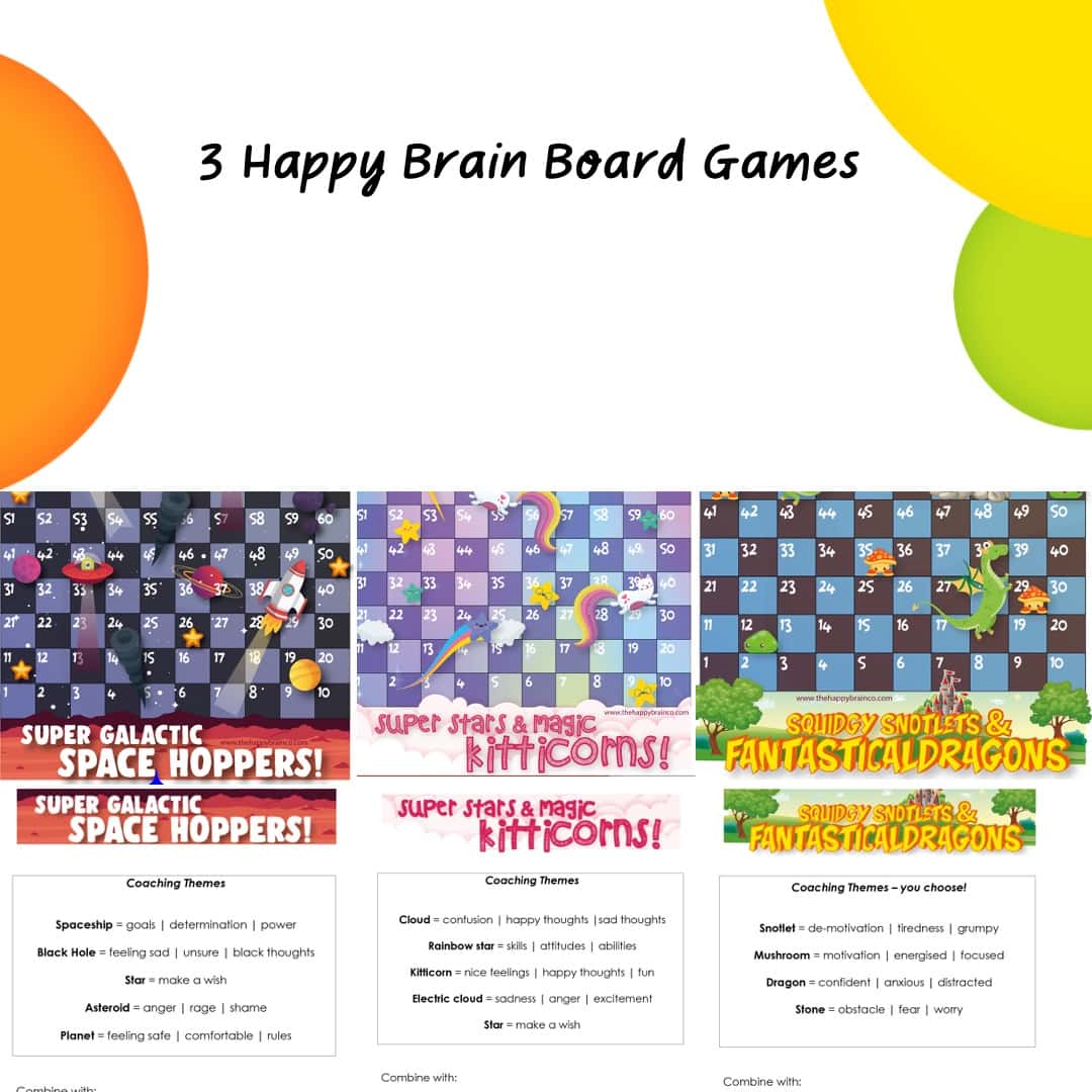 3 Happy Brain Board Games the happybrain co.