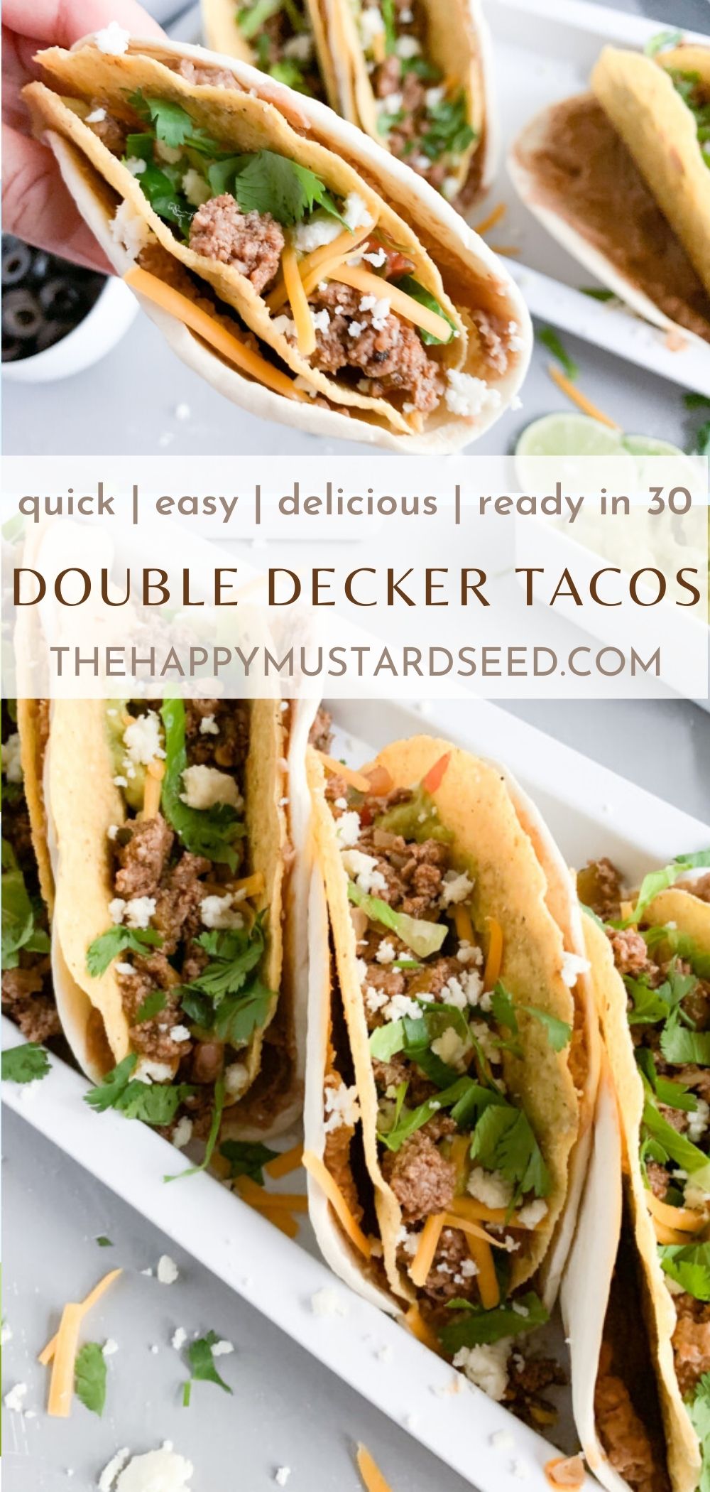 Double Decker Tacos The Happy Mustard Seed
