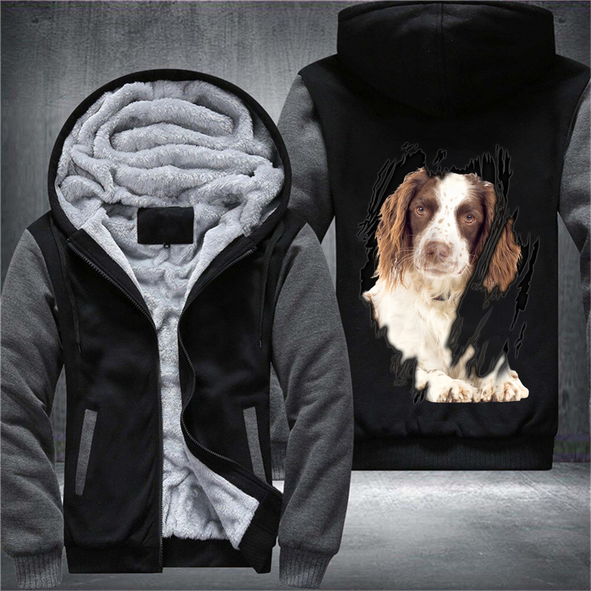 English Springer Spaniel Fleece Jacket The Happy Wood