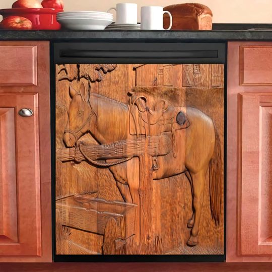 Wooden Horse Dishwasher Cover The Happy Wood