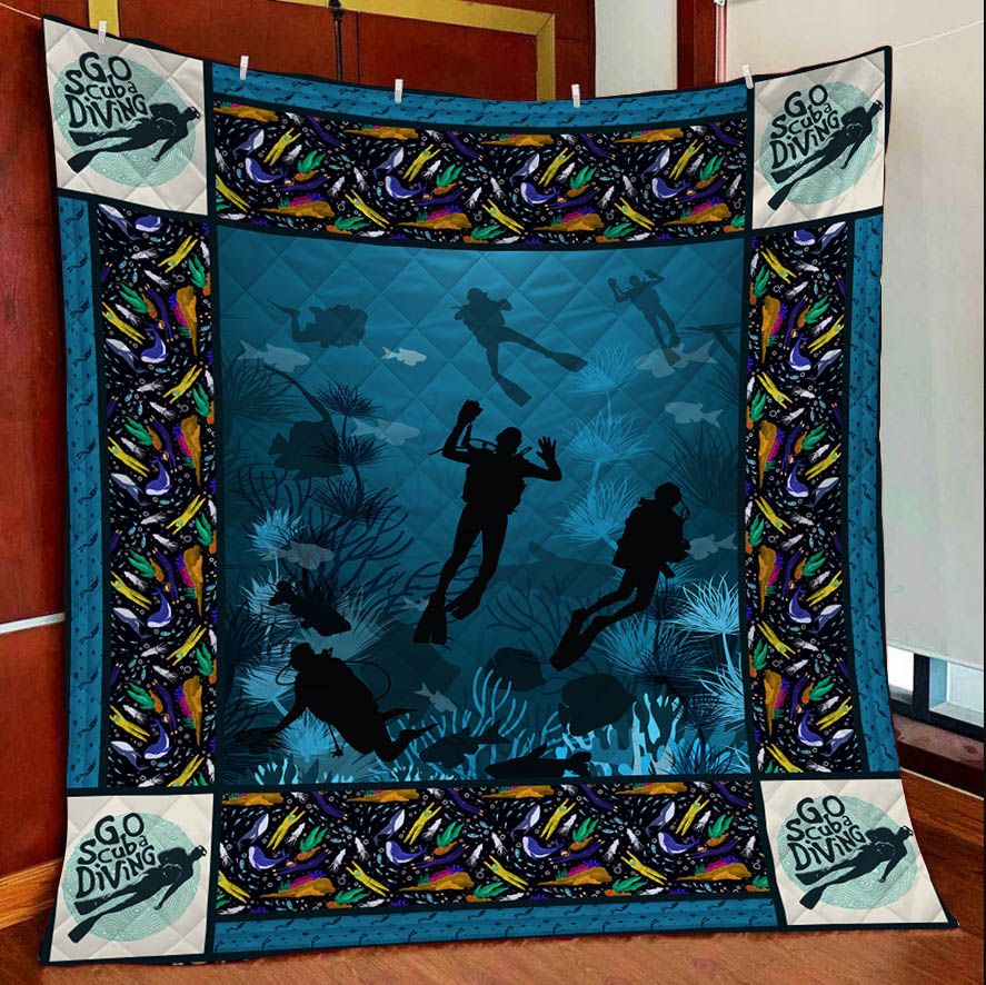 Scuba Diving Quilt The Happy Wood
