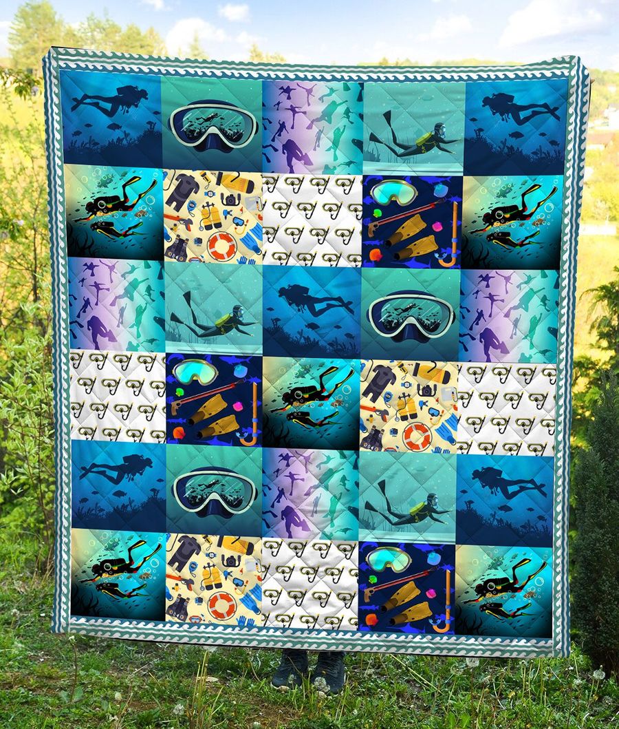 Scuba Diving Lover Quilt The Happy Wood