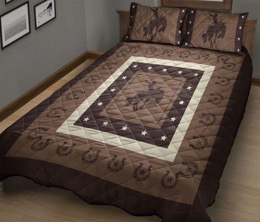 Vintage Cowboy Quilt Bed Set And Pillow Covers The Happy Wood